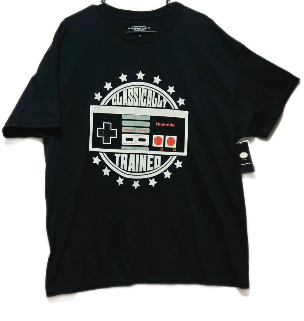 Nintendo NES Classically Trained T-Shirt Men's XL Black NWT Official